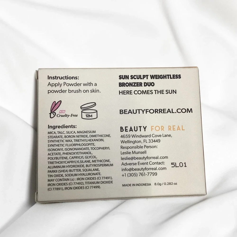 Beauty For Real Sun Sculpt Weightless Bronzer Duo Here Comes The Sun 8g
